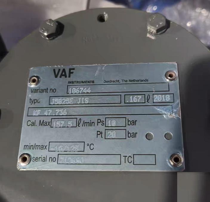 VAF J5025E JIS 0-16 125℃ 10bar 157 5l min