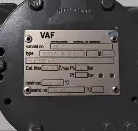 VAF J5025PT ALFA-0010 61 6l min -10 120℃ 16bar