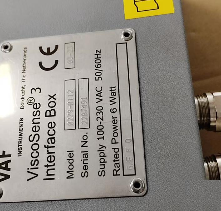 VAF ViscoSense 3 Interface Box 0279-0112 100-230VAC 50 60Hz 6W