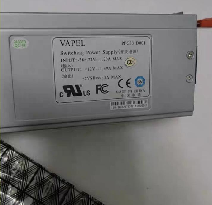VAPEL PPC33 D001         -38-72V   12V 49A  5VSB 3A