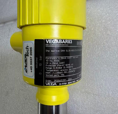 VEGABAR 83 0-10bar 1000bar HART IP66 67 •