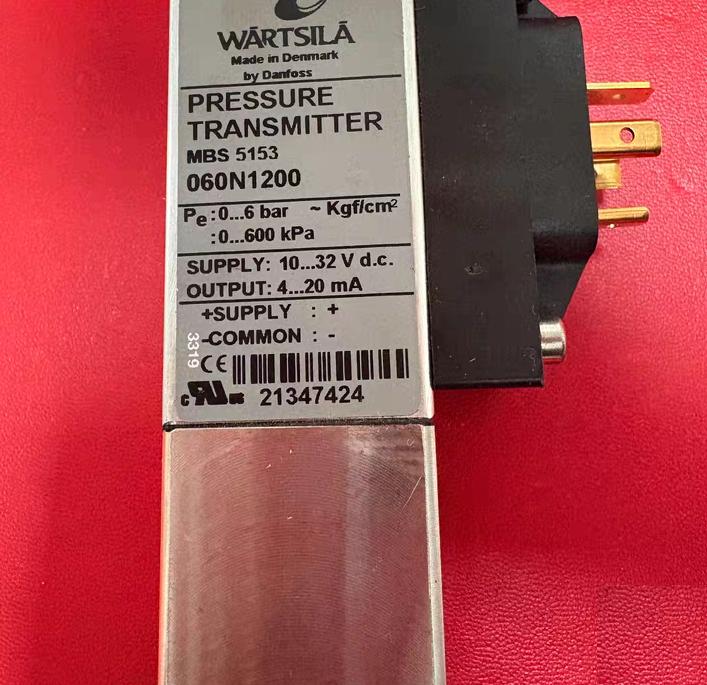 WARTSILA MBS 5153 060N1200 Danfoss 0-6bar 0-600kPa 4-20mA 10-32V DC