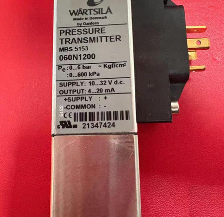 WARTSILA MBS 5153 060N1200 Danfoss 0-6bar 0-600kPa 4-20mA 10-32V DC