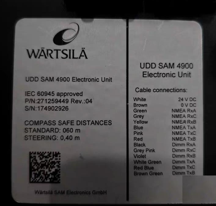 WARTSILA SAM 4900 UDD SAM 4900 NMEA 24V
