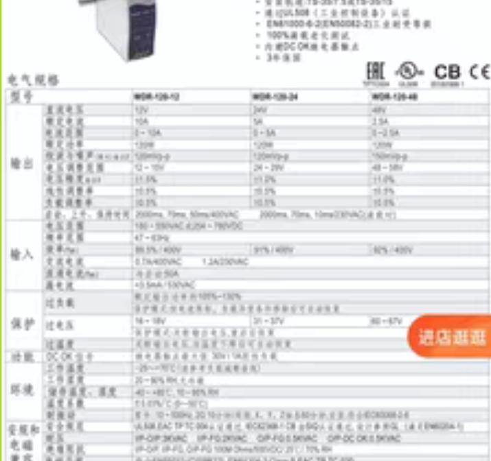 WDR-120-24 5A                                 200V-500VAC  24VDC    120w   5A                                                 21