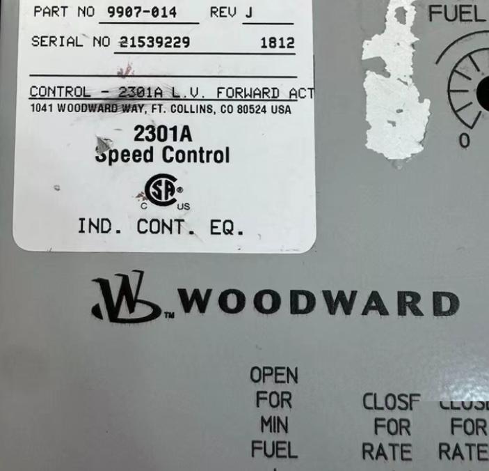 WOODWARD 9907-014 2301A REV J