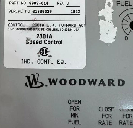 WOODWARD 9907-014 2301A REV J