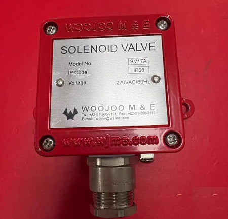 WOOJOO M E SOLENOID VALVE SV17A 220VAC 60Hz IP66