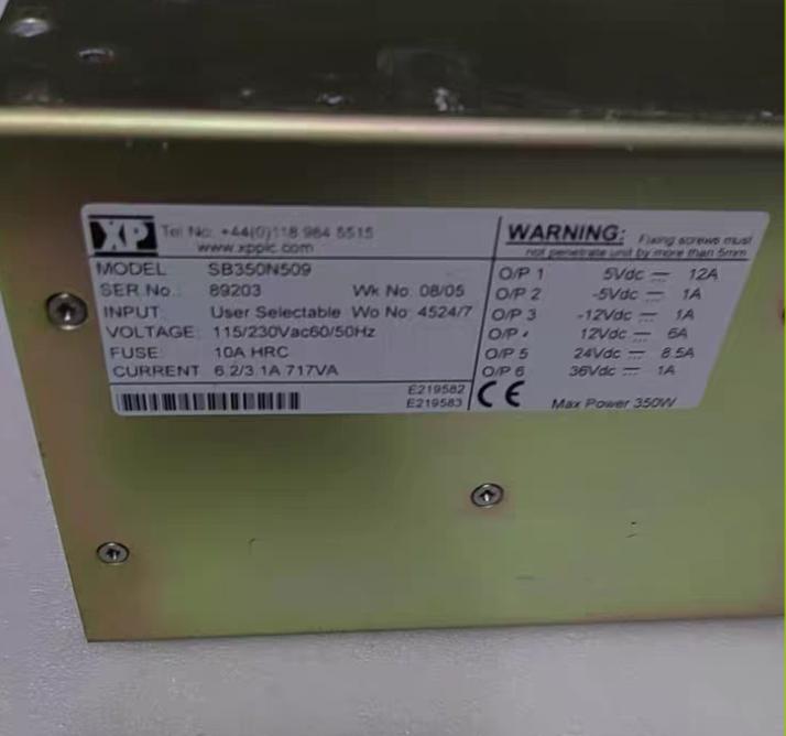 XP SB350N509      350W      5V 12A -5V 1A -12V 1A 12V 6A 24V 8 5A 36V 1A