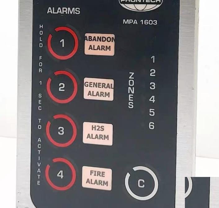 Zenitel Phonetech MPA P-1603 PAGA Alarm Control Panel Metal
