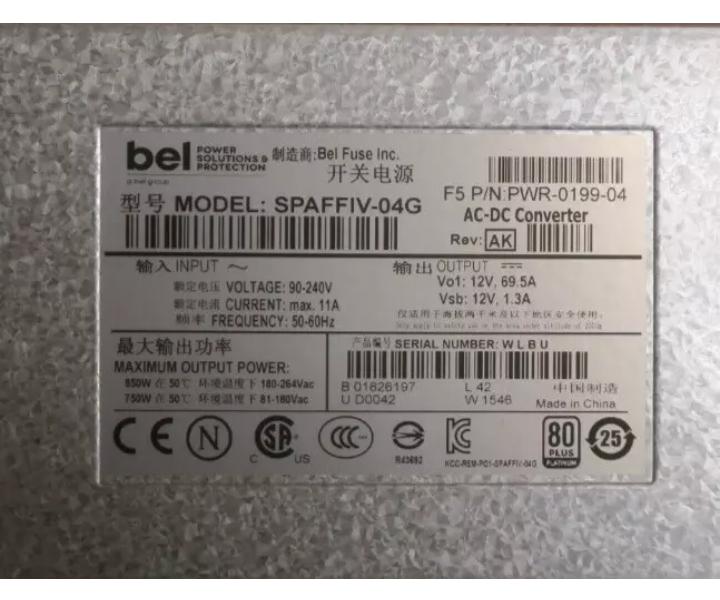 SPAFFIV-04G PWR-0199-04 Big-IP 850W