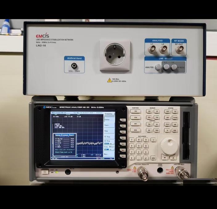 emcis EA-2100 EMI LN2-16 LF1-016D 9kHz 300MHz L1 L2 CM DM -97dBm 10dBuV 10dBuV0dB 110dBuV 100dB