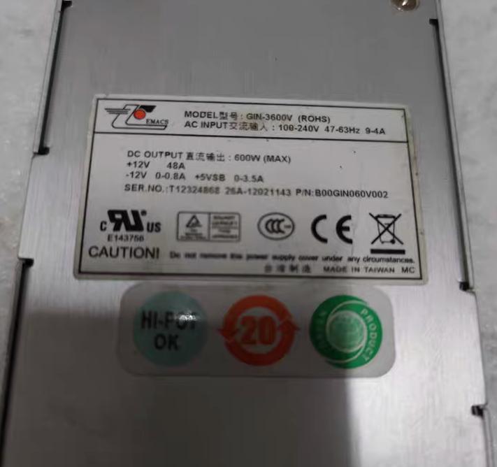 gin-3600v  600W             12V 48A