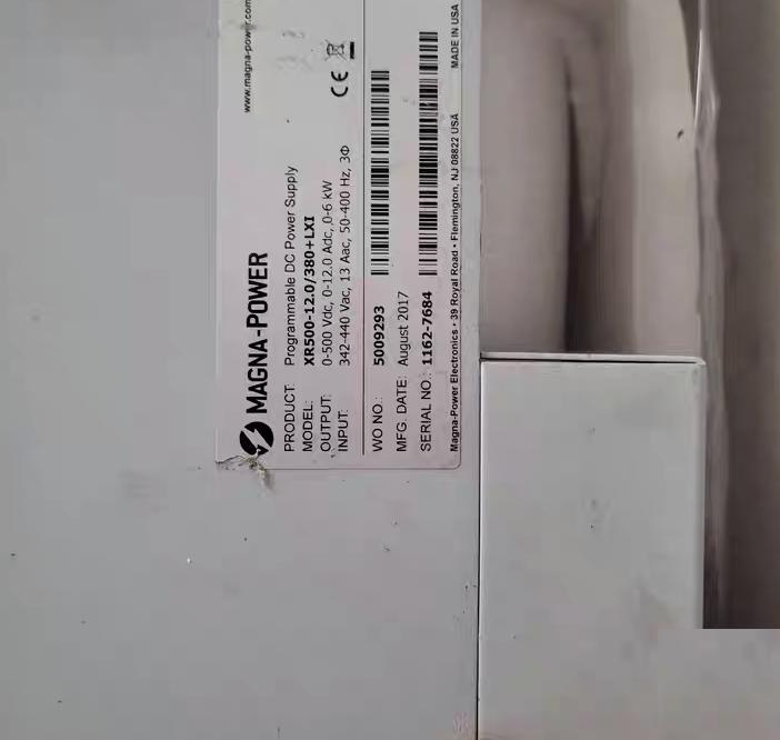 magna-power XR500-12 0 6kw 0-500V 0-12A 0 004 0 02 0 01 0 04 2ms 50 100 100 50 1 30 8 0 10