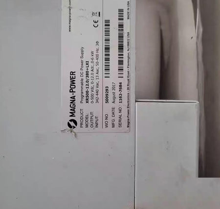 magna-power XR500-12 0 6kw 0-500V 0-12A 0 004 0 02 0 01 0 04 2ms 50 100 100 50 1 30 8 0 10