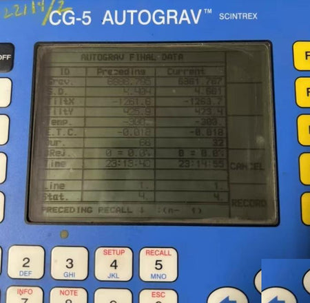 scintrex A10 CG-6 Autograv CG-5 Autograv FG5-X gPhoneX GRAVILOG RG-1 SEA3 TAGS-7 ENVI CS-VL CS-L CS-3 CB-3