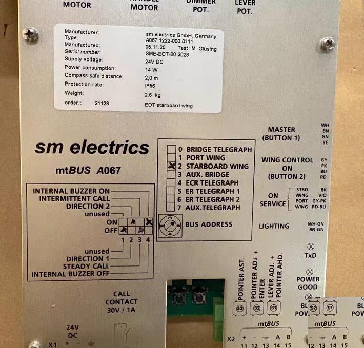 sm electrics mtBUS A067 A067 1222-000-0111